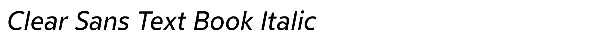 Clear Sans Text Book Italic image